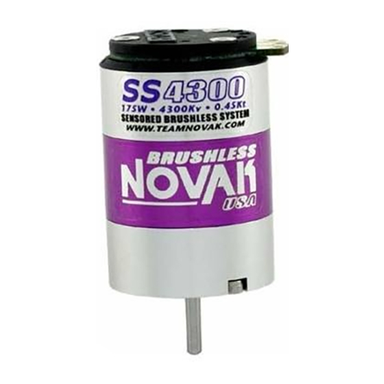 NOVAK SS4300 MOTOR Owner's Manual