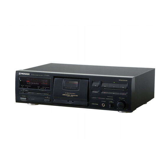 User Manuals: Pioneer CT-S520 Stereo Cassette Deck