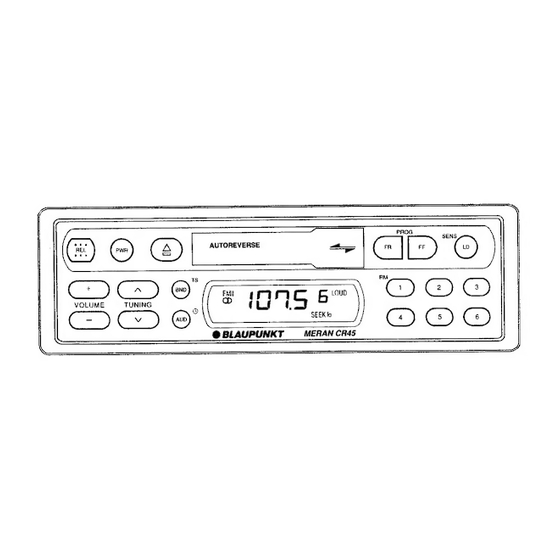 Blaupunkt Meran CR 45 Operating Instructions Manual