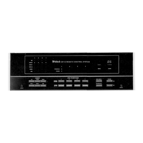 McIntosh CR10 Owner's Manual