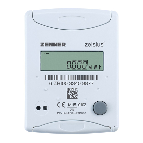 Zenner zelsius C5-ISF Heat Meter Manuals