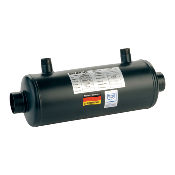 Behncke QWT Series Operating	 Instruction