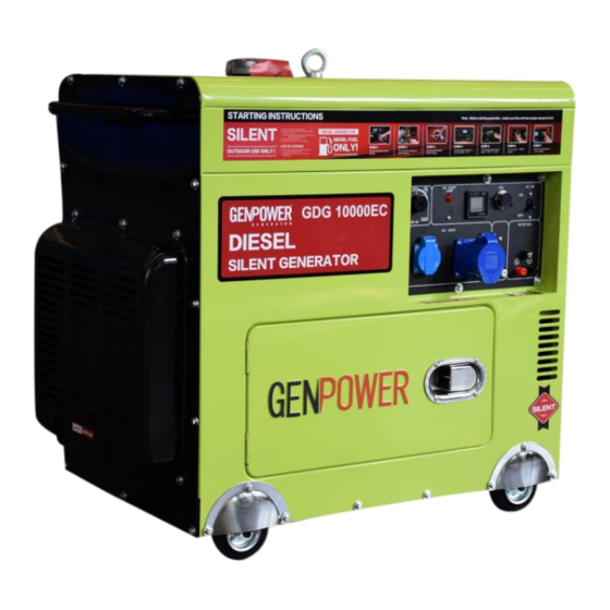 GENPOWER GDG Series Use And Maintenance Manual