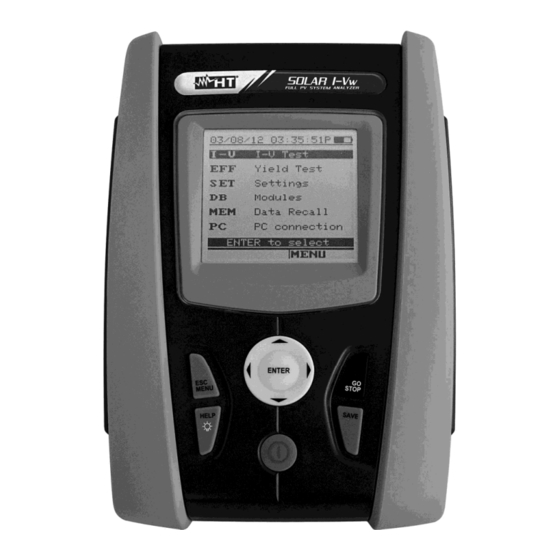 HT I-V400w-SOLAR I-Vw User Manual