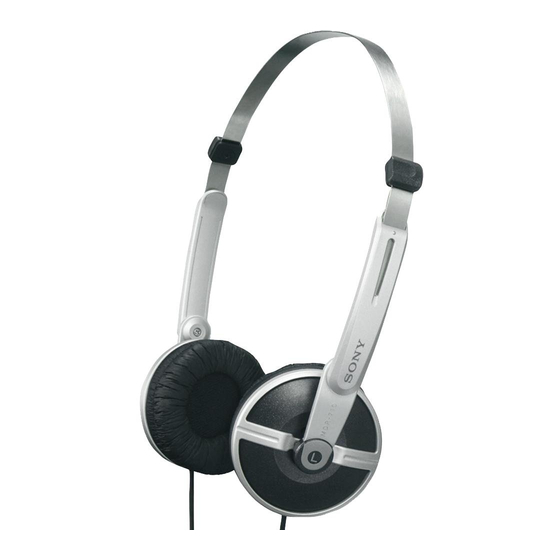 Sony MDR-710LP Startup Manual