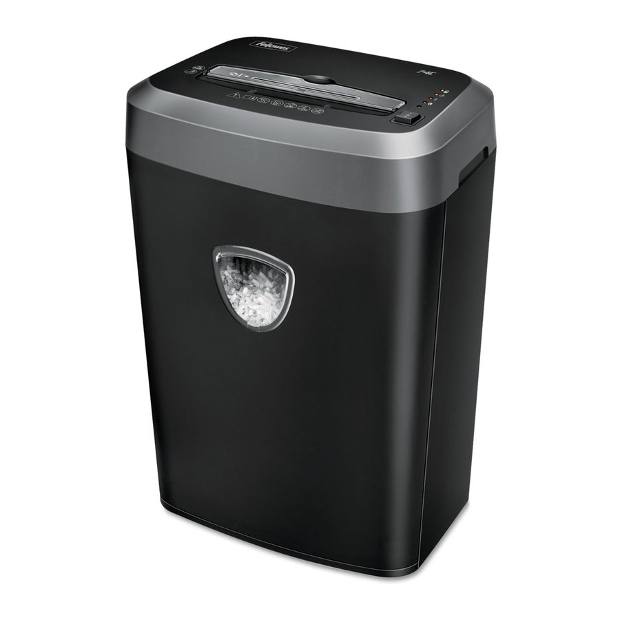 Fellowes POWERSHRED 74C Manual