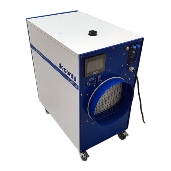 User Manuals: deconta smart dec S 50 Pressure Machine