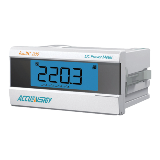 AccuEnergy AcuDC 210 Series Energy Meter Manuals