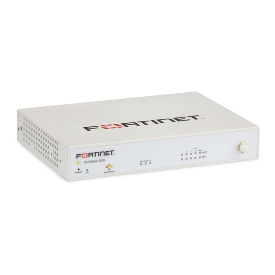 Fortinet FortiGate 50G SFP POE Series Quick Start Manual