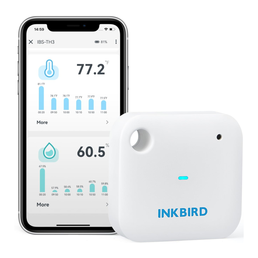 INKBIRD IBS-TH3-WlFI - Temperature Humidity Sensor Manual