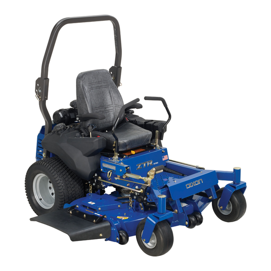 Dixon Zeeter Zero-Turn Riding Mower Safety And Operation Manual