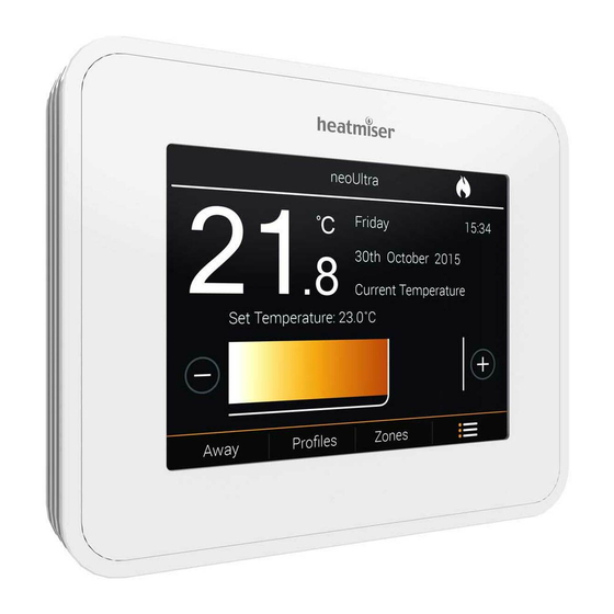 Heatmiser neoUltra Manual