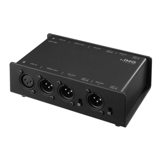 Monacor IMG Stageline LSP-102 Quick Manual