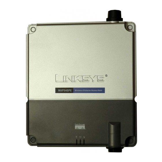 Linksys WAP54GPE - Wireless-G Exterior Access Point Manuals