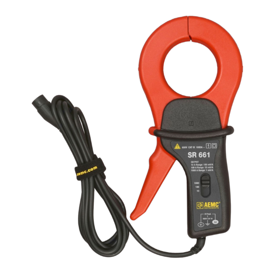 AEMC instruments SR661 User Manual