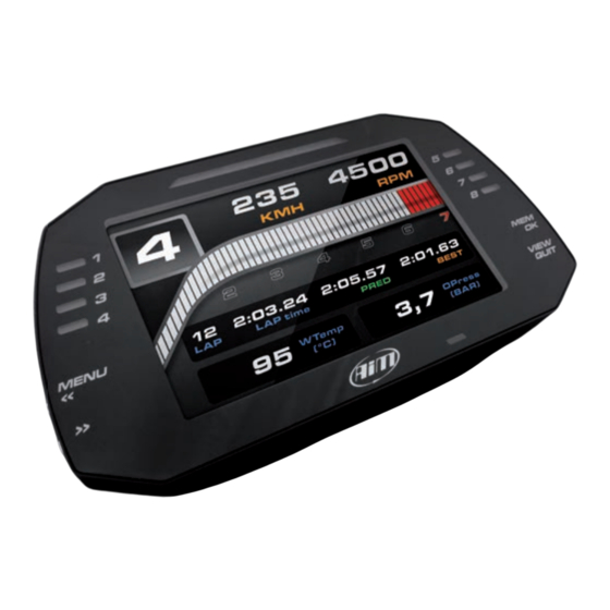 Aim MXG Dash Logger Manuals