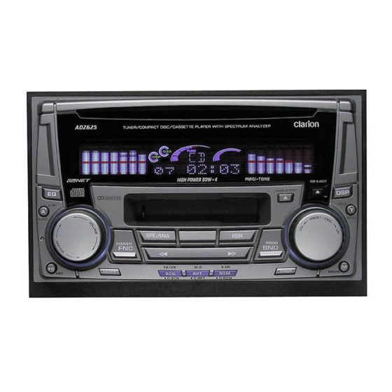 Clarion ADZ625 Owner's Manual