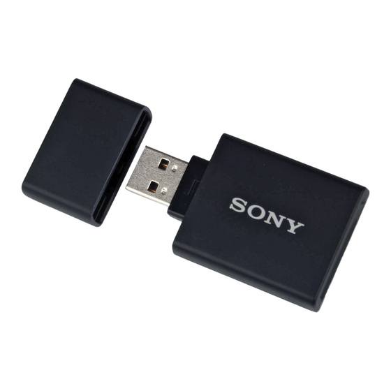 Sony MRW68E/D1/181 - Pro Duo USB Faq