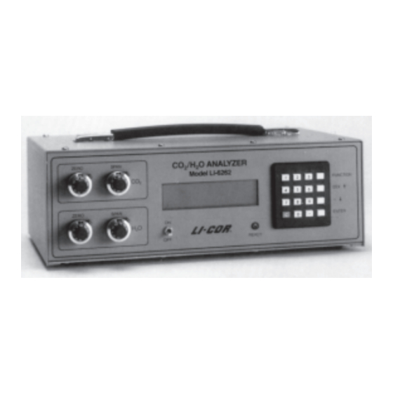 LI-COR li-6262 Instruction Manual