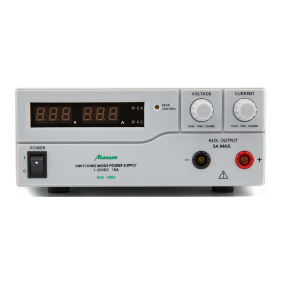 Manson Engineering Industrial HCS-3300 USB User Manual