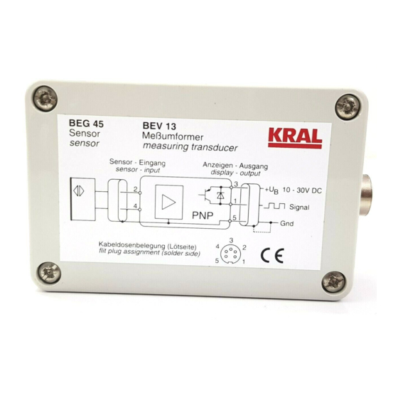 KRAL BEG Series Operating Instructions Manual