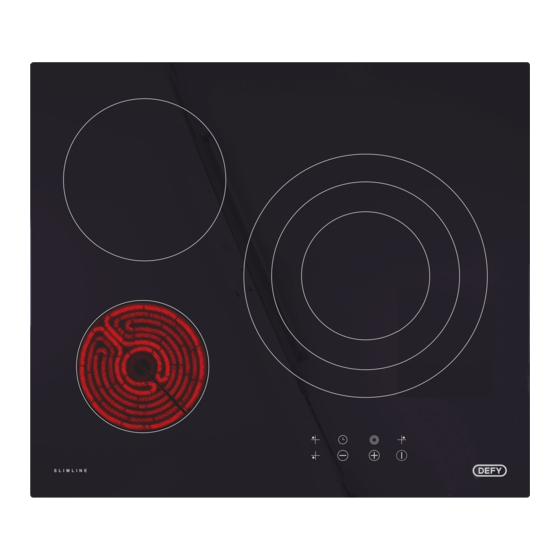 Defy DHD601 SLIMLINE HOB TC Instruction Manual