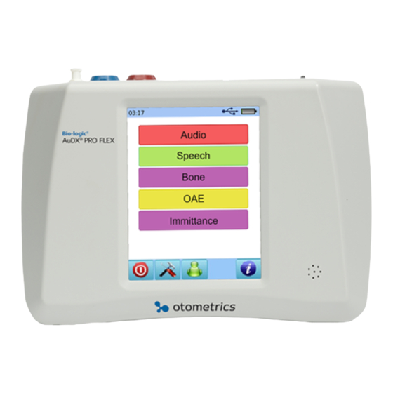 natus Otometrics Bio-logic AuDX PRO FLEX Quick Start Manual