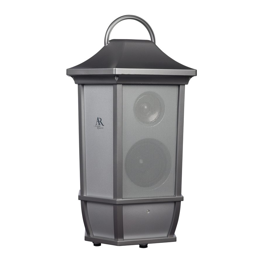 Acoustic Research AWS6B3S - 900MHZ+Bluetooth Wireless Speaker Manual