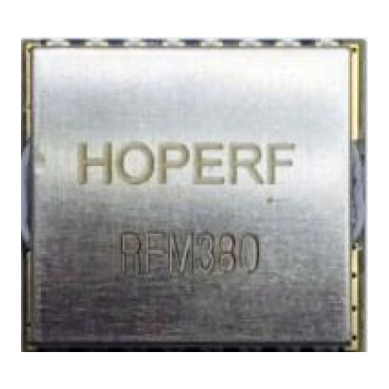 HopeRF RFM380F64 Manual