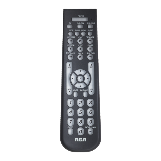RCA RCR3283 - Universal Remote Control Owner's Manual