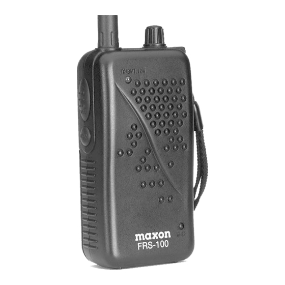 Maxon FRS-100 Manuals