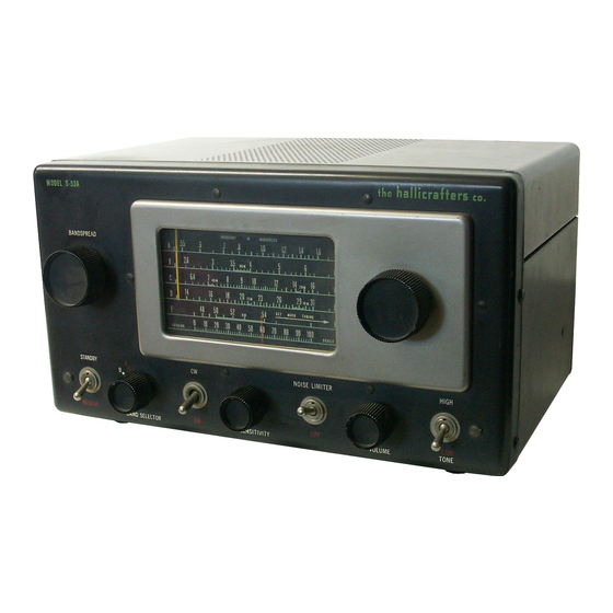 Hallicrafters S-53A Operating And Service Instructions