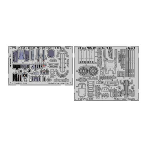 Eduard MiG-29 Izdelye 9-13 Assembly Instructions