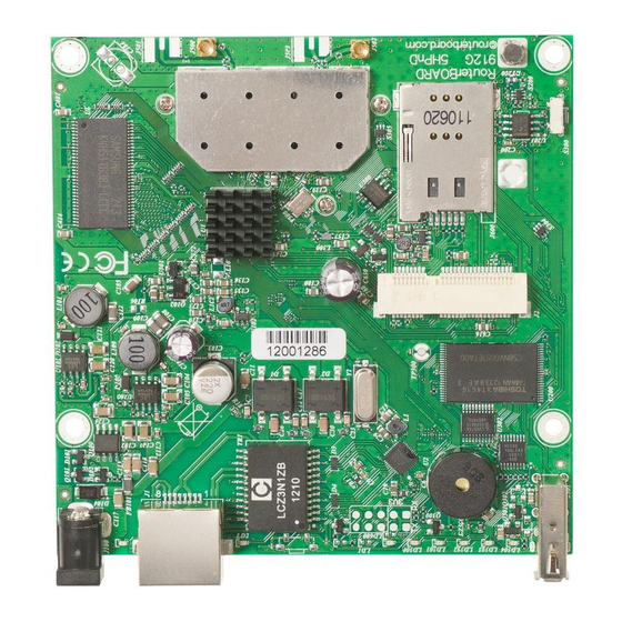 MikroTik RouterBOARD RB911G-5HPnD Quick Setup Manual And Warranty Information