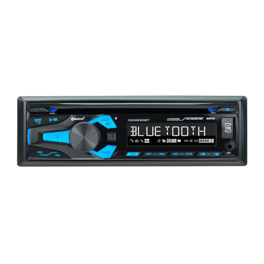 Dual XDM280BT - AM/FM/CD Receiver Manual