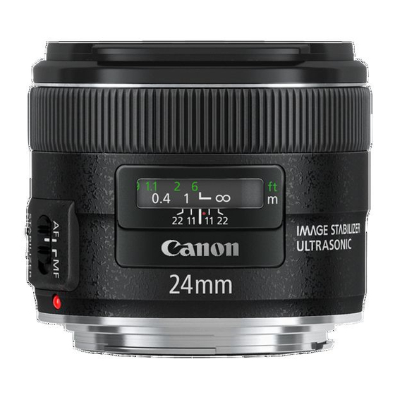 Canon EF 24mm f/2.8 IS USM Instructions