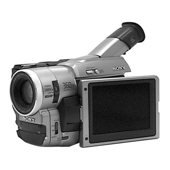 Sony Digital8 DCR-TRV510E Service Manual