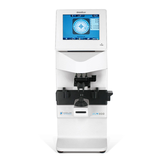 Essilor Instruments ALM 800 Manuals