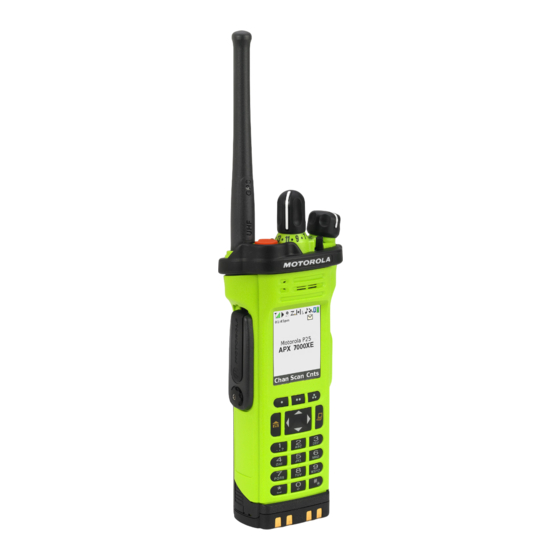 Motorola APX 7000 XE UHF Instructions