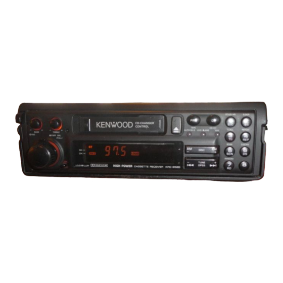 Kenwood KRC-852D Manuals