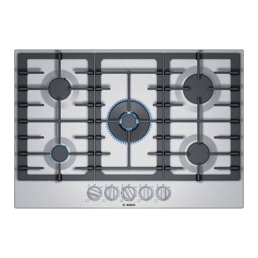 Bosch Gas hob Operating Instructions Manual