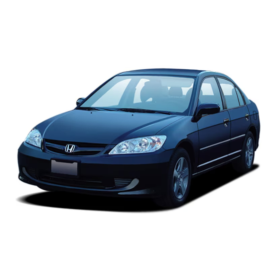 Honda 2005 Civic Beverage Holder Owner's Manual