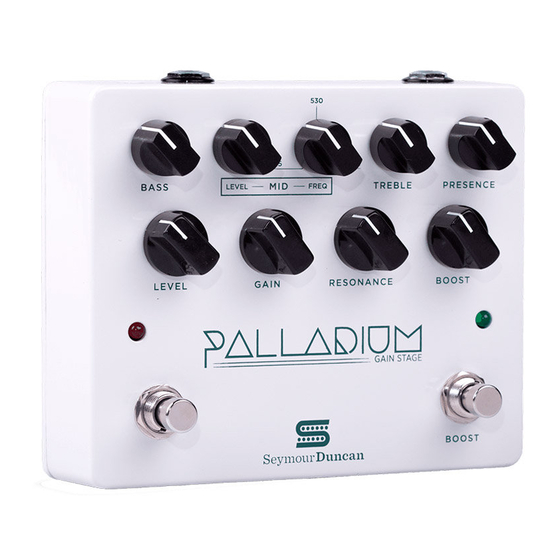 Duncan Palladium Gain Stage User Manual