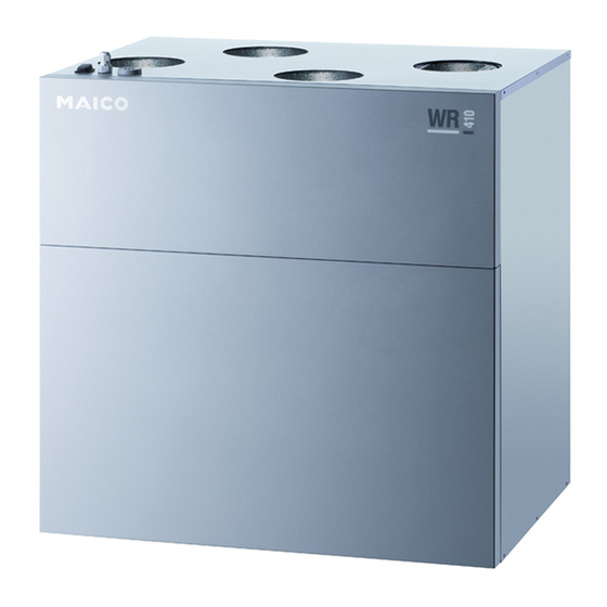 Maico WR 310 Series Installation Instructions Manual