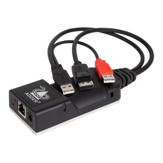 ADDER ADDERLink INFINITY 101T Quick Start