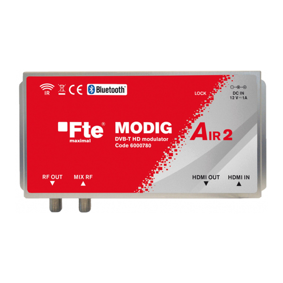 FTE MODIG AIR 2 Quick Start Manual