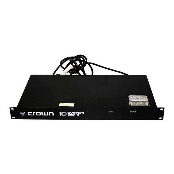Crown SMX-6 Troubleshooting Manual