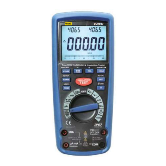 Di-LOG DL9307 Insulation Multimeter Manuals