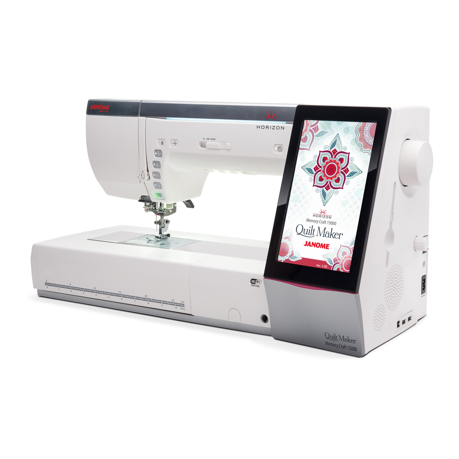 JANOME MEMORY CRAFT 15000 MANUAL Pdf Download | ManualsLib