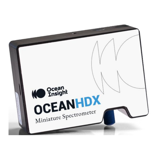 Ocean Insight OCEANHDX RAMAN Quick Start Manual